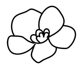 Naklejka premium Flower doodle vector
