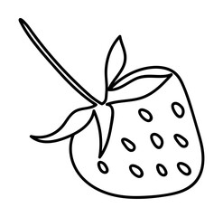 Strawberry doodle vector