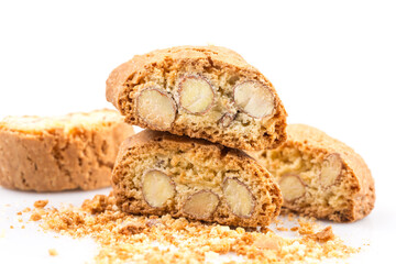 Italian cantuccini cookie with almond