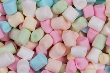 Colorful marshmallows as background
