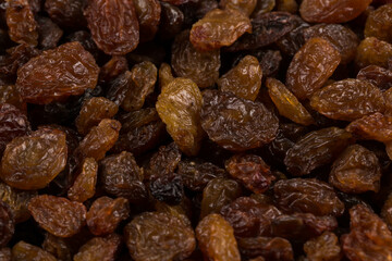 Sweet raisins background