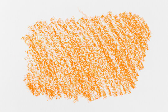Orange color crayon hand drawing texture