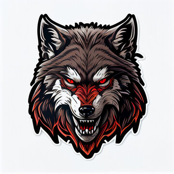 Fierce Howling Wolf Sticker: Unleash Your Inner Wildness Today! Generative AI