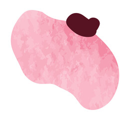 Watercolor spring floral leaf branch