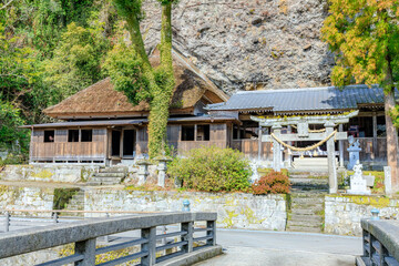 冬の身濯神社と天念寺　大分県豊後高田市　 Misosogi Shrine in and Tennenji Temple in winter. Oita Prefecture, Bungotakada City.