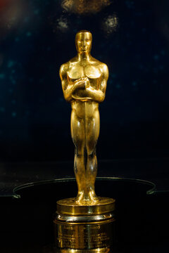 Oslo, Norway. Aprill 30, 2022: Norway's first Oscar was awarded Thor Heyerdahl for "Kon-Tiki". The Oscar is on display at the Kon-Tiki Museum,