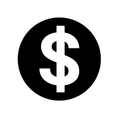 Dollar coin symbol. money symbol