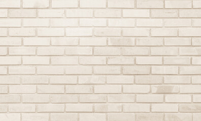 Cream and white brick wall texture background. Brickwork and stonework flooring backdrop interior...