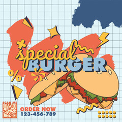 social media food template design