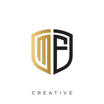 mf shield logo design vector icon