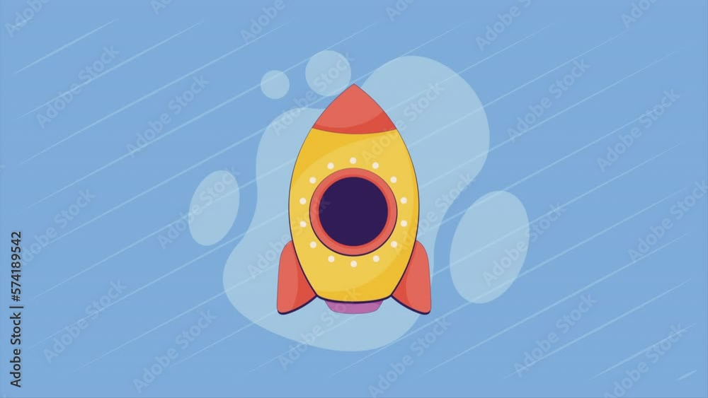 Canvas Prints rocket start up launcher animation