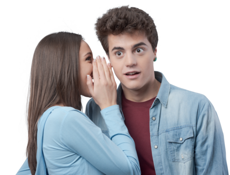 Friends sharing gossips - Powered by Adobe