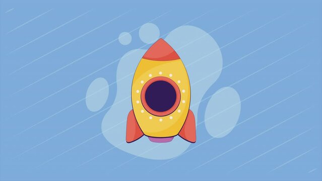 rocket start up launcher animation