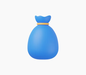3d Realistic Money bag icon vector illustration