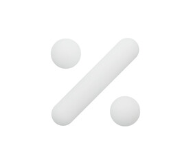 3d Realistic Percentage symbol vector illustration.