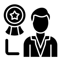 Managerial Training Glyph Icon