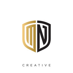 mn shield logo design vector icon