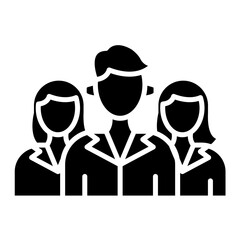 Customer Family Glyph Icon