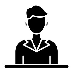 Customer Male Glyph Icon