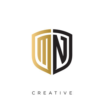 mn shield logo design vector icon