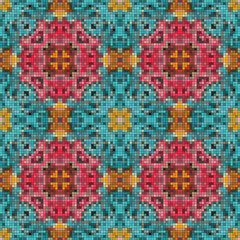 Ethnic boho seamless pattern. Traditional ornament. Folk motif. Textile rapport.