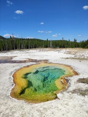 hot springs ang geyser colorful