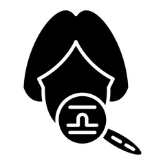 Wrinkled Face Glyph Icon