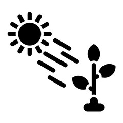 Natural Light Glyph Icon