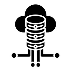 Cloud Storage Glyph Icon