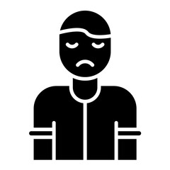 Depression Glyph Icon