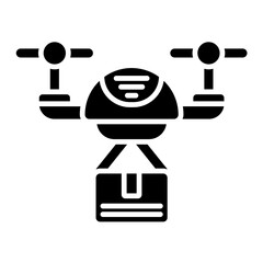 Drone Delivery Glyph Icon