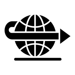 Moving Forward Glyph Icon