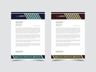 Professional letterhead template design vector illustration