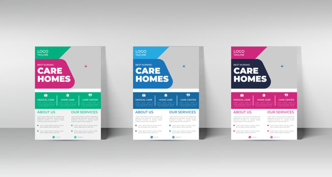 Nursing Home Care Flyer Design.