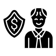 Retirement Plan Glyph Icon