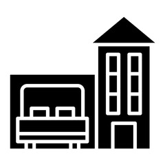 Accommodation Glyph Icon