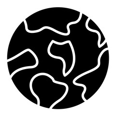 Globe Glyph Icon