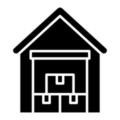 Warehouse Glyph Icon
