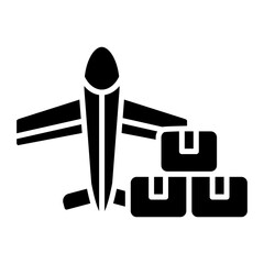 Air Freight Glyph Icon