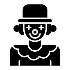 Clown Glyph Icon