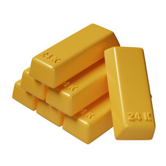 Gold bar 3d illustration