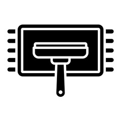 Mat Cleaning Glyph Icon