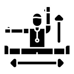 Flexibility Training Glyph Icon