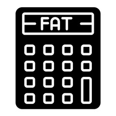 Body Fat Calculator Glyph Icon