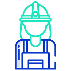 Fototapeta premium Electrician woman icon