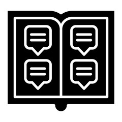 Open Book Glyph Icon