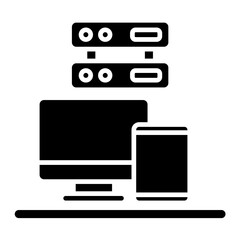 Data Synchronization Glyph Icon