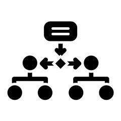 Horizontal Hierarchy Glyph Icon