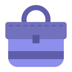 Briefcase Flat Multicolor Icon