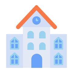 School Flat Multicolor Icon